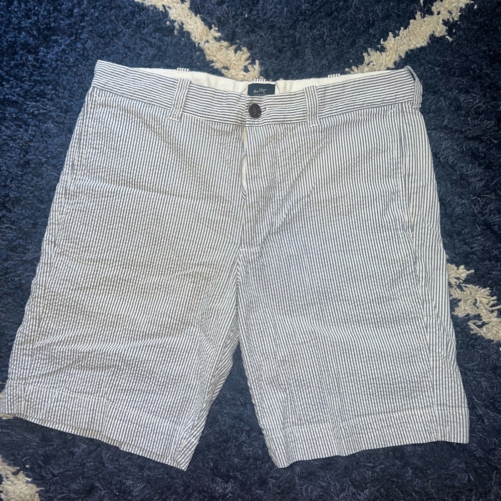 J Crew Seersucker shorts 9” inseam
